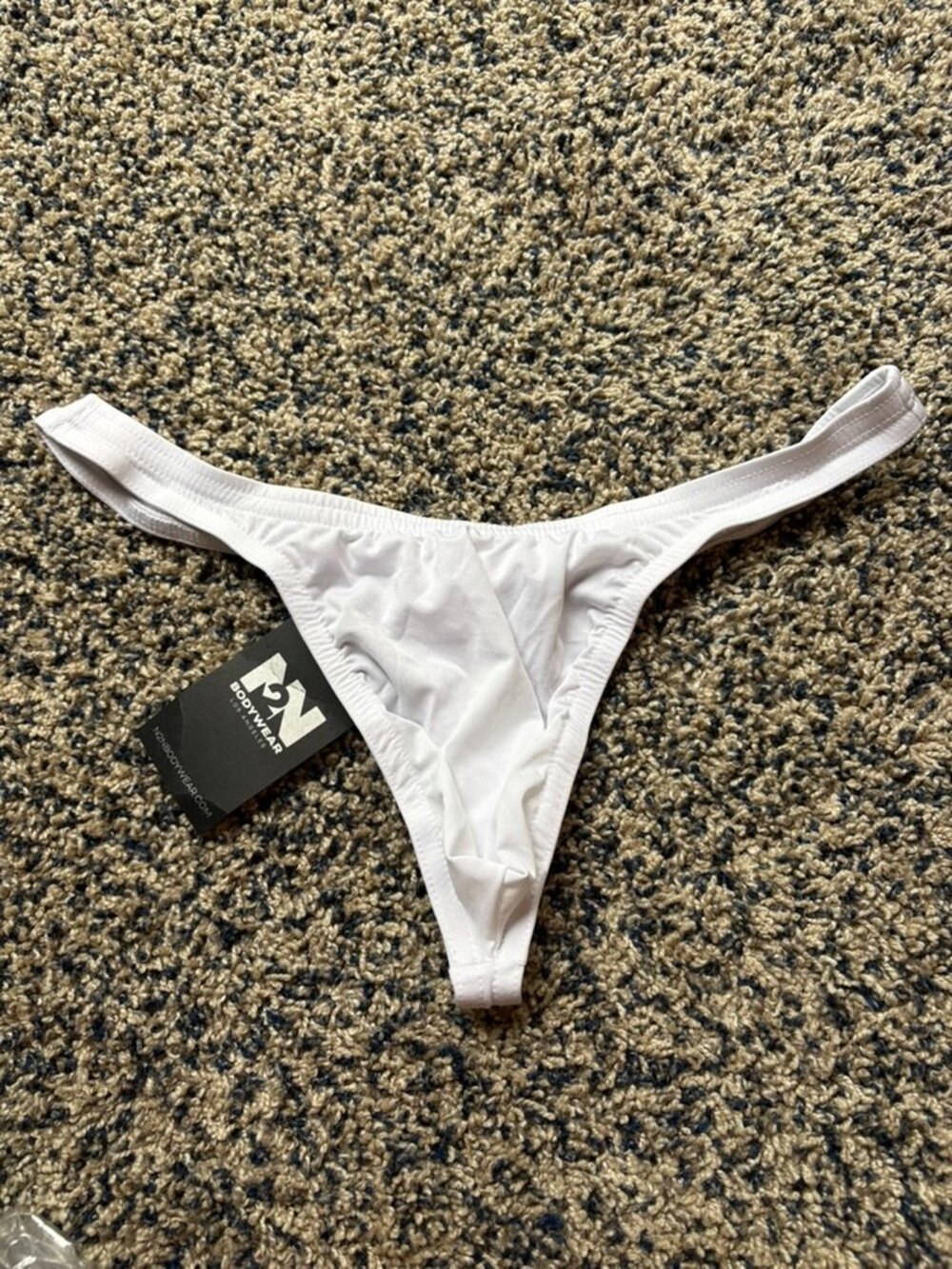 Men's N2N Bodywear Bare Basic Thong in White - Size Large, NWT